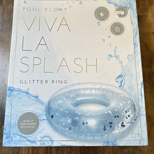 New in Box Viva la Splash Glitter Ring pool lake beach float raft 36" blingy